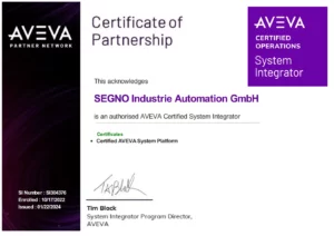 AVEVA-Zertifikat