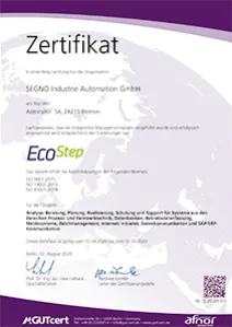 Zertifikat EcoStep SEGNO